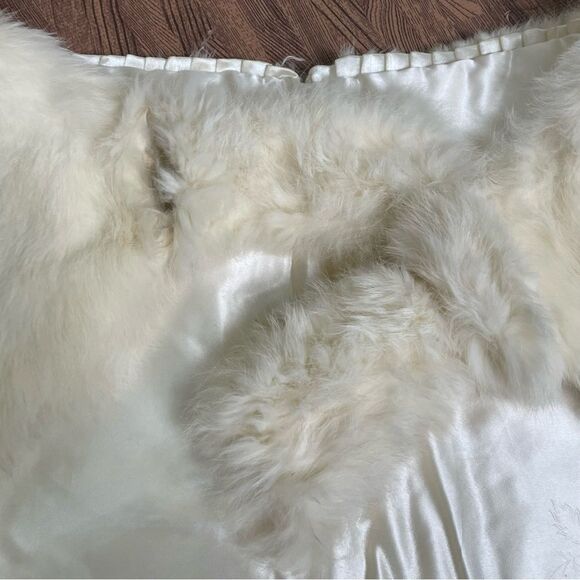 Vintage 60s Fox Fur Stole Bridal Wedding Shawl Stole Wrap Plush Real MCM Cape OS - Picture 5 of 8